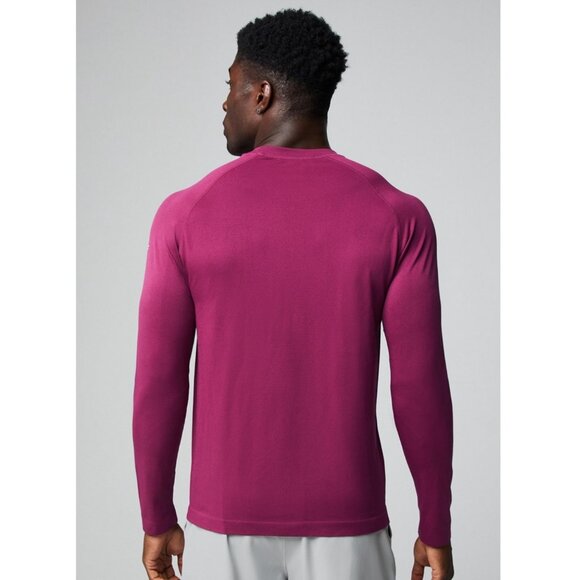 NWT Fabletics The Training Day Long Sleeve Tee Raspberry Large - Picture 3 of 9